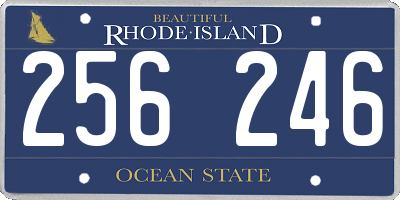 RI license plate 256246