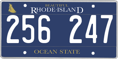 RI license plate 256247