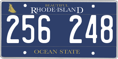 RI license plate 256248