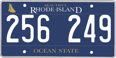 RI license plate 256249