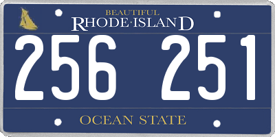 RI license plate 256251