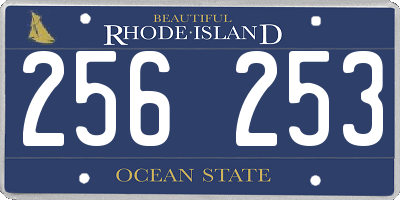 RI license plate 256253