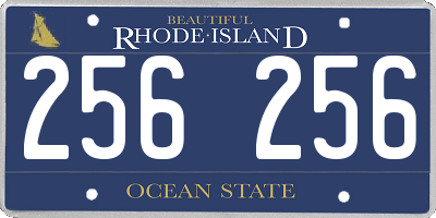 RI license plate 256256