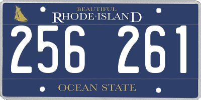 RI license plate 256261