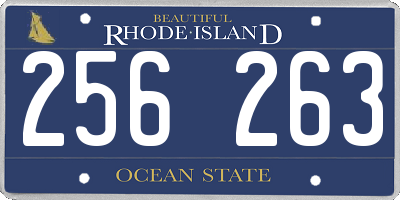 RI license plate 256263