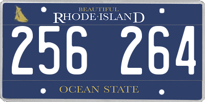 RI license plate 256264