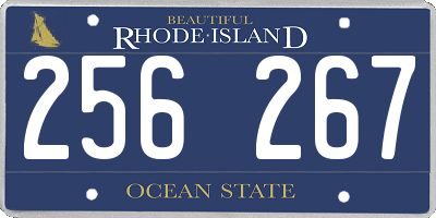 RI license plate 256267