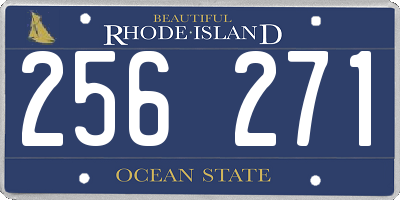 RI license plate 256271