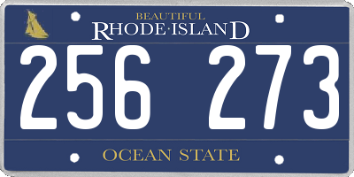 RI license plate 256273