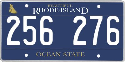 RI license plate 256276