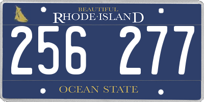 RI license plate 256277