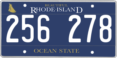 RI license plate 256278