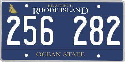 RI license plate 256282