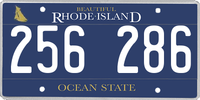 RI license plate 256286