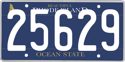 RI license plate 25629
