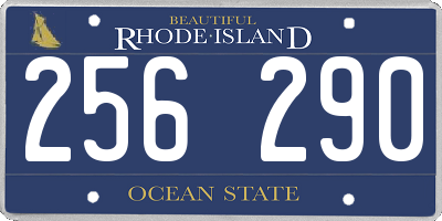 RI license plate 256290