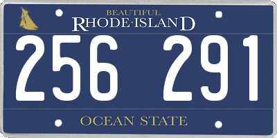 RI license plate 256291