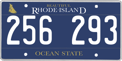 RI license plate 256293
