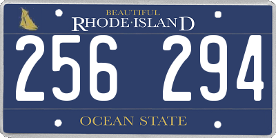RI license plate 256294