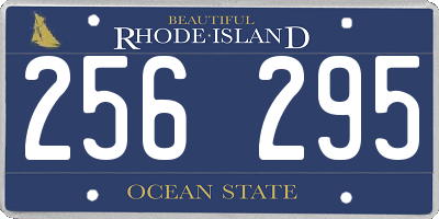 RI license plate 256295