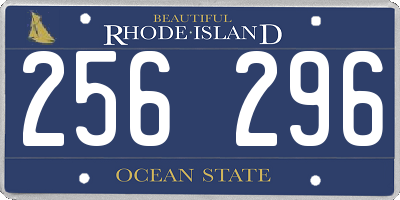 RI license plate 256296