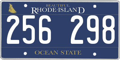 RI license plate 256298