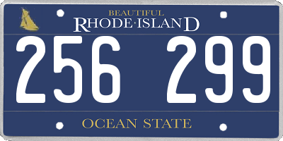 RI license plate 256299