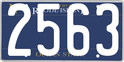 RI license plate 2563