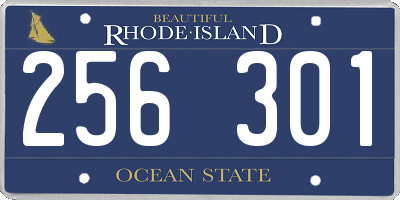 RI license plate 256301