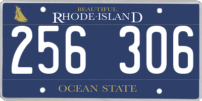 RI license plate 256306