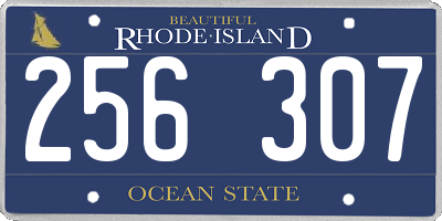RI license plate 256307