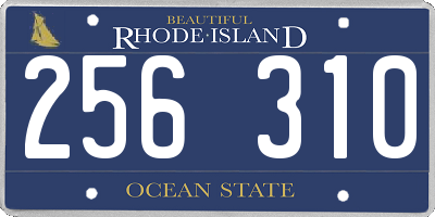 RI license plate 256310