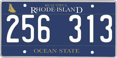 RI license plate 256313