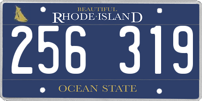 RI license plate 256319