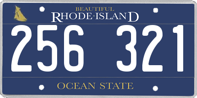 RI license plate 256321