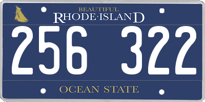RI license plate 256322
