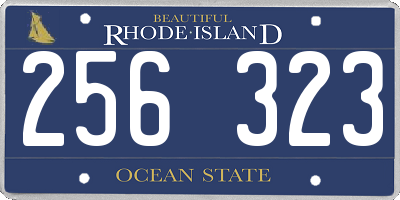RI license plate 256323