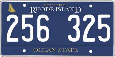 RI license plate 256325