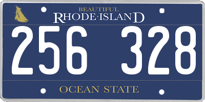 RI license plate 256328