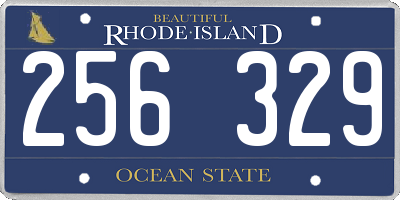 RI license plate 256329