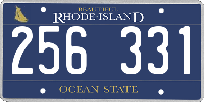 RI license plate 256331