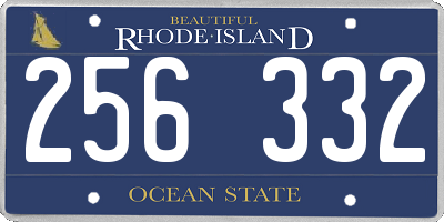 RI license plate 256332