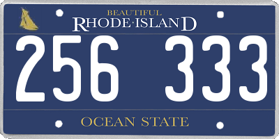 RI license plate 256333