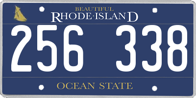 RI license plate 256338