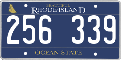 RI license plate 256339