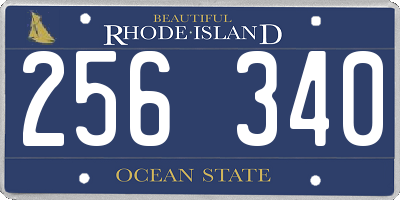 RI license plate 256340