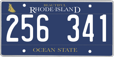 RI license plate 256341