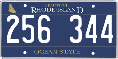 RI license plate 256344