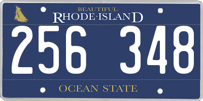 RI license plate 256348
