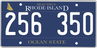 RI license plate 256350